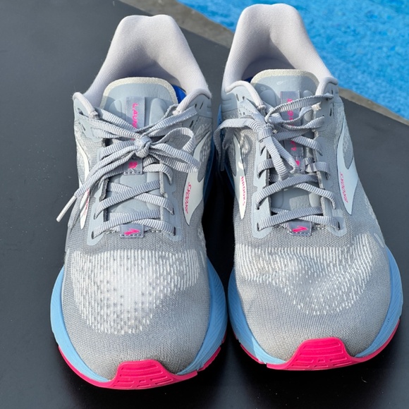 Brooks Women’s Launch GTS 9 Grey Blue Pink Supportive Running Shoe - Picture 4 of 14